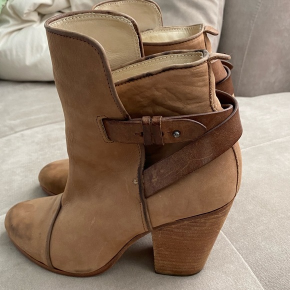 Rag & Bone Kinsey booties sz 39.5 tan suede leather - Picture 2 of 6
